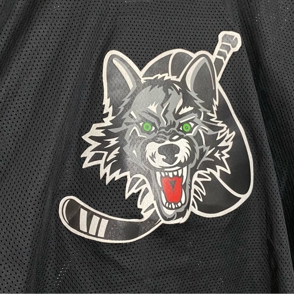 Bauer men’s black mesh wolf hockey jersey size M sporty blokecore animal  print - Picture 2 of 6